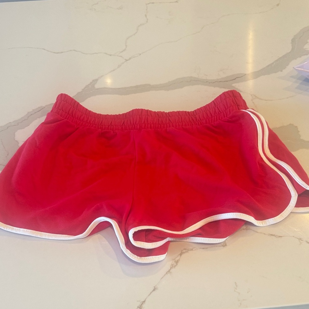 Almost Famous Red Shorts with White Accents